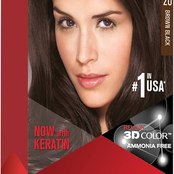 REVLON KERATIN HAIR COLORSILK (BROWN BLACK)-130ML