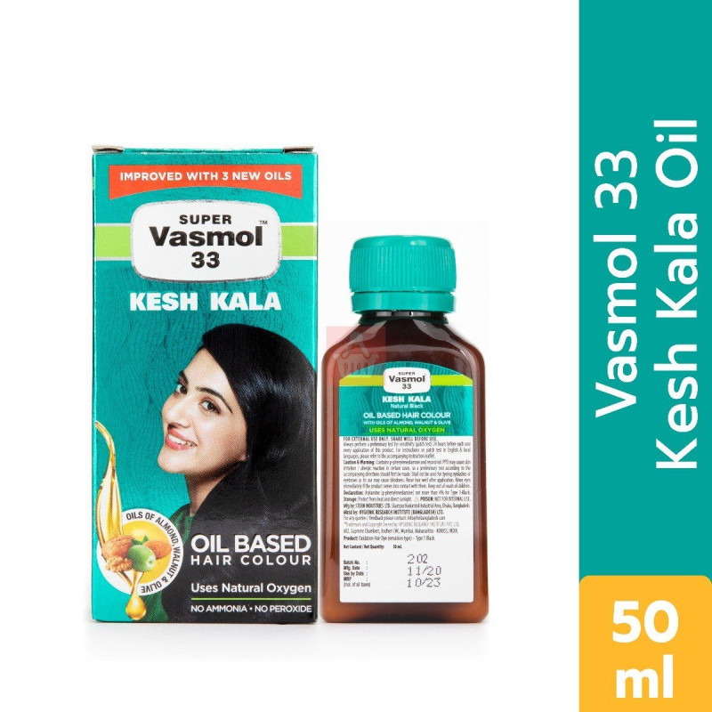 SUPER VASMOL KESH KALA OIL BASED HAIR COLOUR-50ML