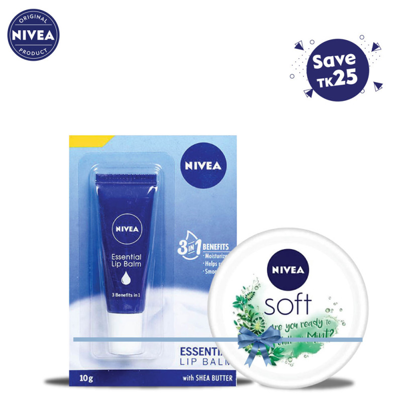 Nivea Essential Lip Balm With Shea Butter-10 gm