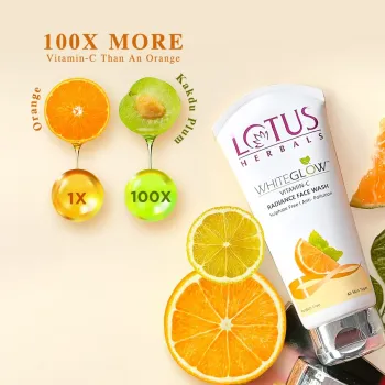 LOTUS WHITE GLOW VITAMIN C RADIANCE FACE WASH -100G 