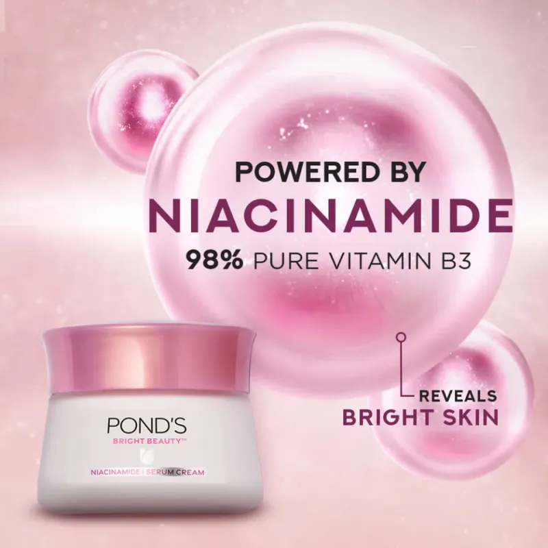 PONDS BRIGHT BEAUTY NIACINAMIDE &VITAMIN B3 SERUM CREAM-23G