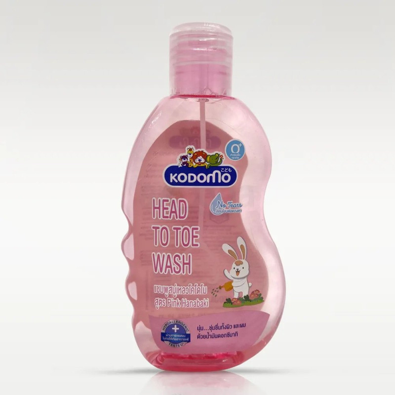 Kodomo Hair & Body Wash Pink Hanabaki- 200 ml