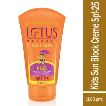 LOTUS HERBALS SAFE SUN KIDS SUNSCREEN CREAM SPF25-100G